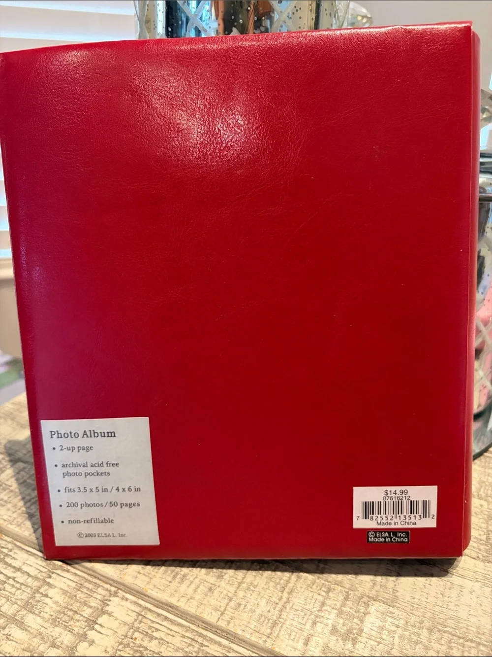 ELSA Red Photo Album with White Heart Accents